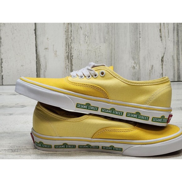 Vans Sesame Street Sneakers Yellow Big Bird Cookie Monster Men 6.5 main image 11